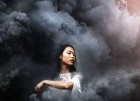 Стильный черный дым для портретных фото