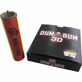 Петарды фитильные - ТМ ВОЛК - DUM BUM 30 - B031 - размер 119*26-30 мм., громкий хлопок ≈ 120 .. ПЕТАРДЫ ФИТИЛЬНЫЕ DUM BUM 30 (4 шт)