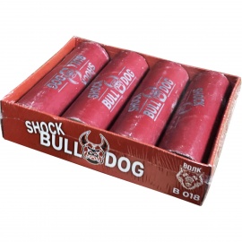 Петарды фитильные - ТМ ВОЛК - SHOCK BULL DOG - красные - B018 - 3,5 грамма пороха в петарде, размер.. ПЕТАРДЫ ФИТИЛЬНЫЕ SHOCK BULL DOG (4 шт)