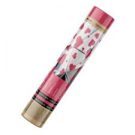 Пневмохлопушка 30 см розовое золото-сердце