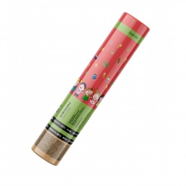 Пневмохлопушка 30 см золотое конфетти-прямоугольник + наклейки с изображениями детских игрушек