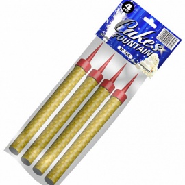 Золотистые свечи в торт 10 см (4 шт)