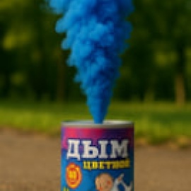 Наземный цветной дым для гендер пати joker fireworks 60 сек (JF DM60SHG синий)